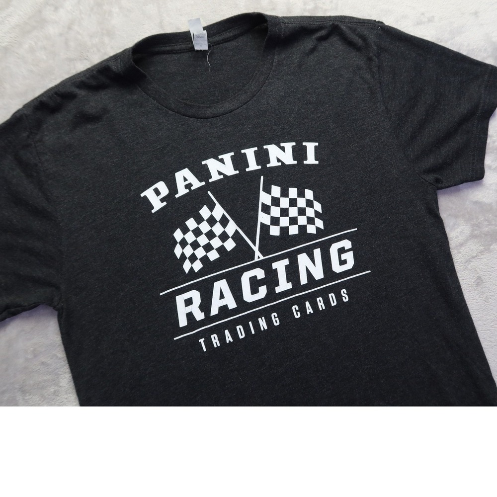 Panini Racing Trading Cards Graphic T-Shirt Men's M Sports Card‎ Collecting